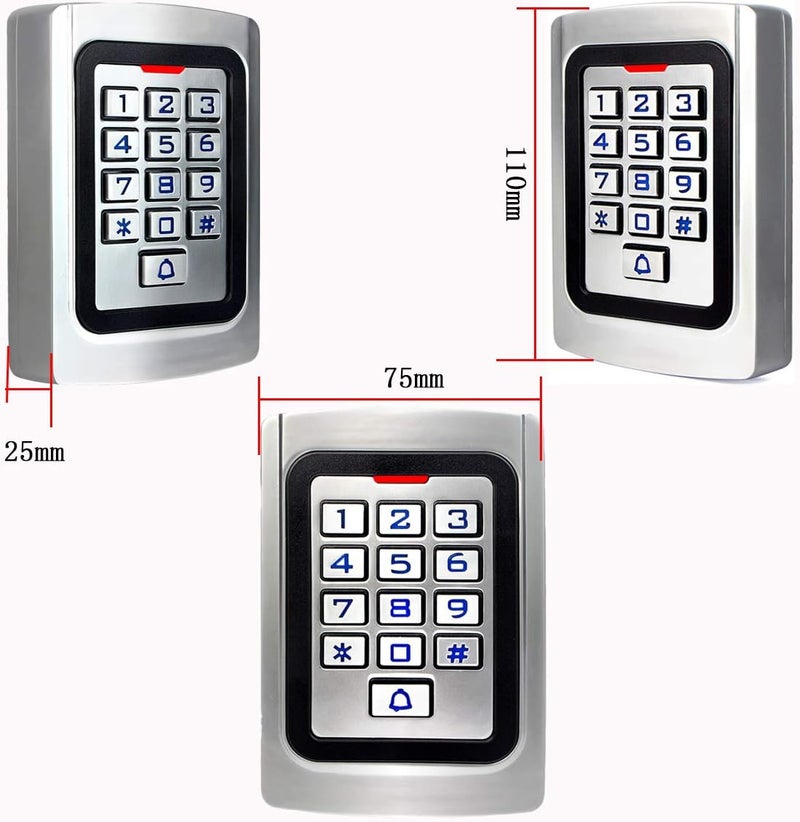 Retekess لوحة دخول بدون مفتاح T-AC04، لوحة تحكم الوصول، لوحة مفاتيح الباب، لوحة مفاتيح RFID برمز PIN Wiegand 26، مقاومة للماء IP68، 2000 مستخدم - Image 5